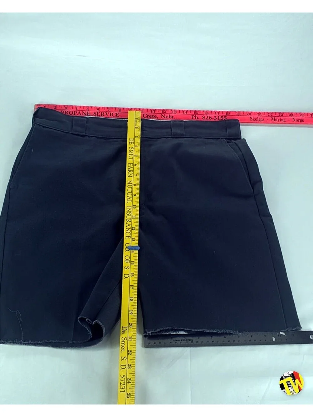 Vintage 90s Dickies Cut Off Work Shorts Faded Black Skater